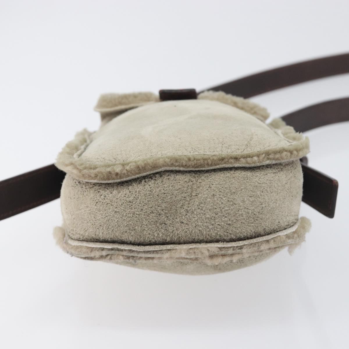 Celine Tan Shearling Crossbody