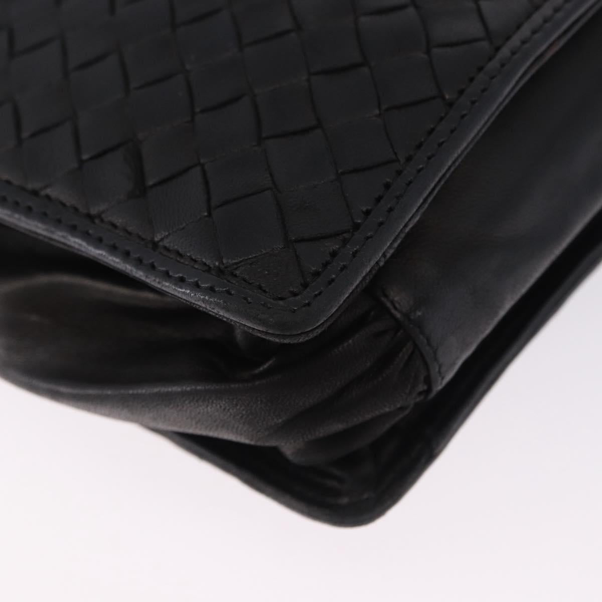Bottega Veneta Intrecciato Black Shoulder Bag