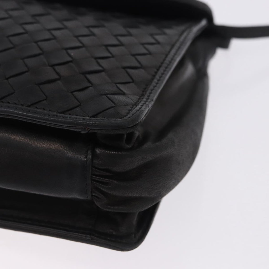 Bottega Veneta Intrecciato Black Shoulder Bag