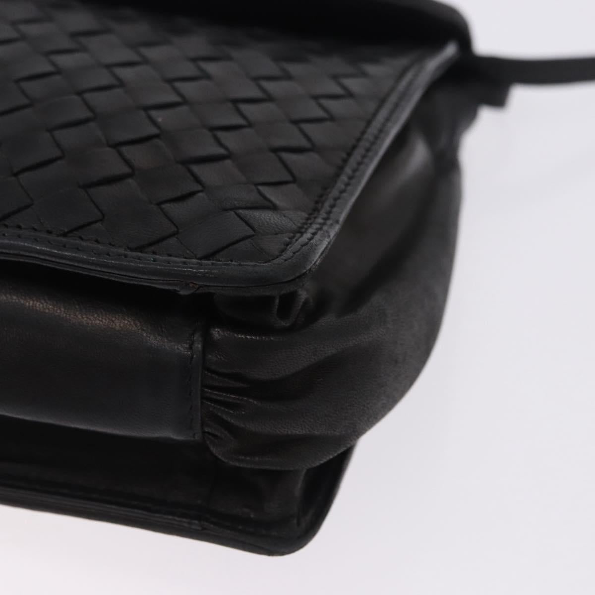 Bottega Veneta Intrecciato Black Shoulder Bag