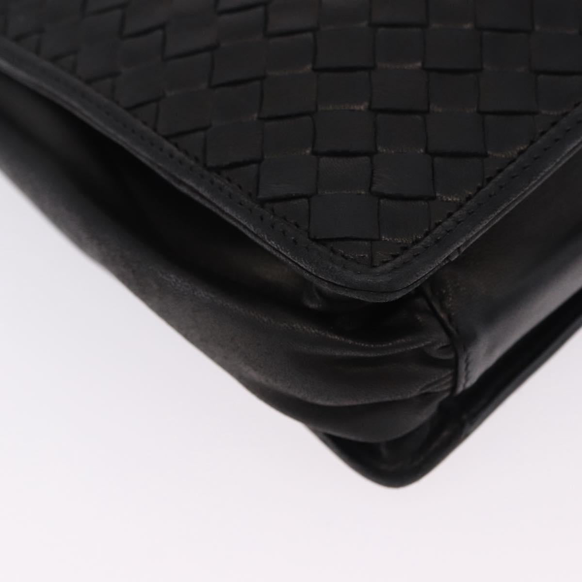 Bottega Veneta Intrecciato Black Shoulder Bag