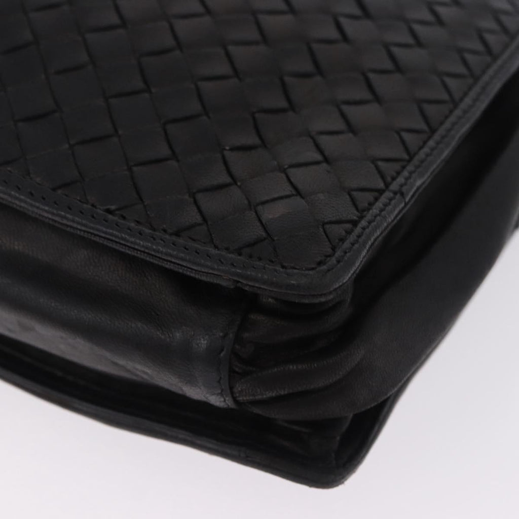 Bottega Veneta Intrecciato Black Shoulder Bag