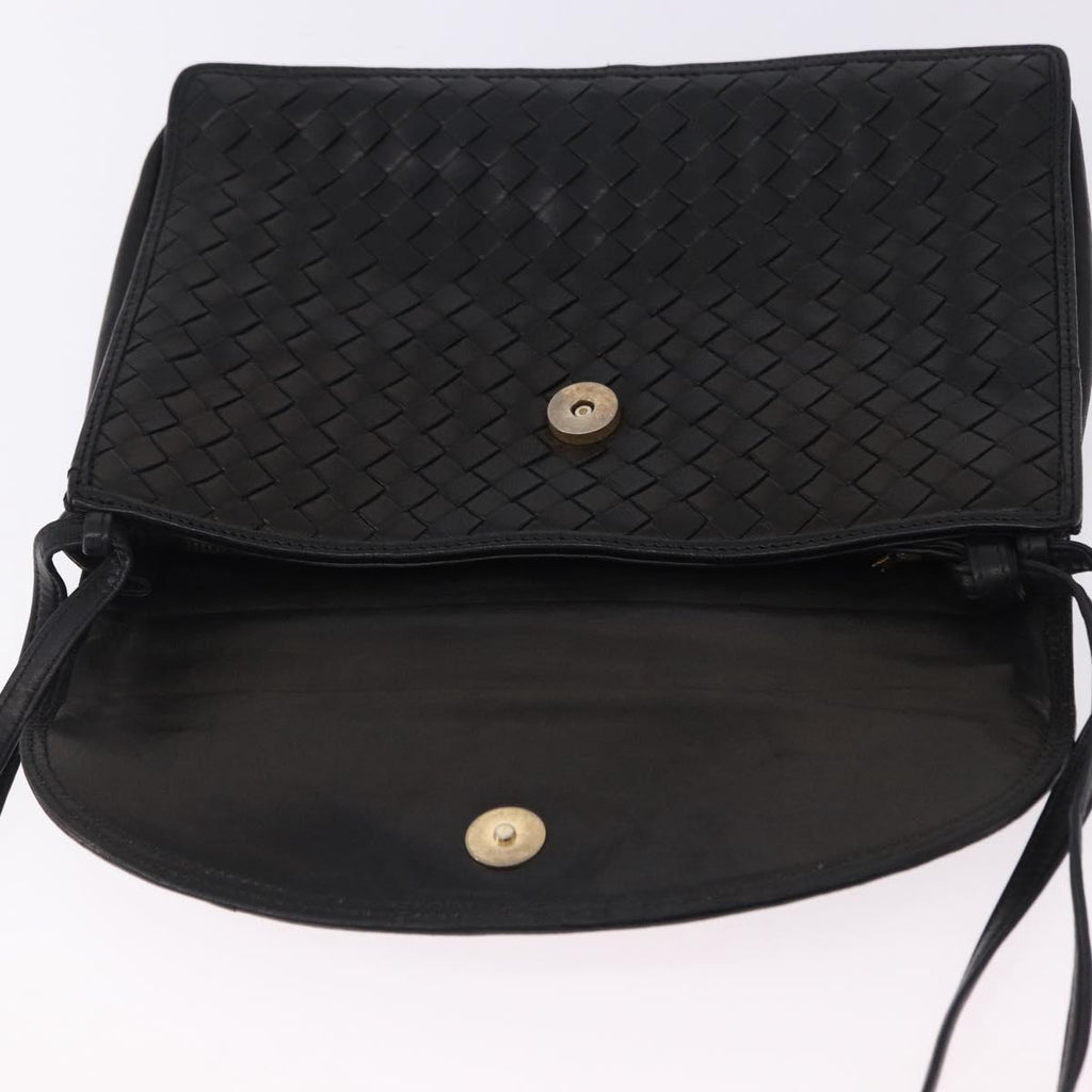 Bottega Veneta Intrecciato Black Shoulder Bag