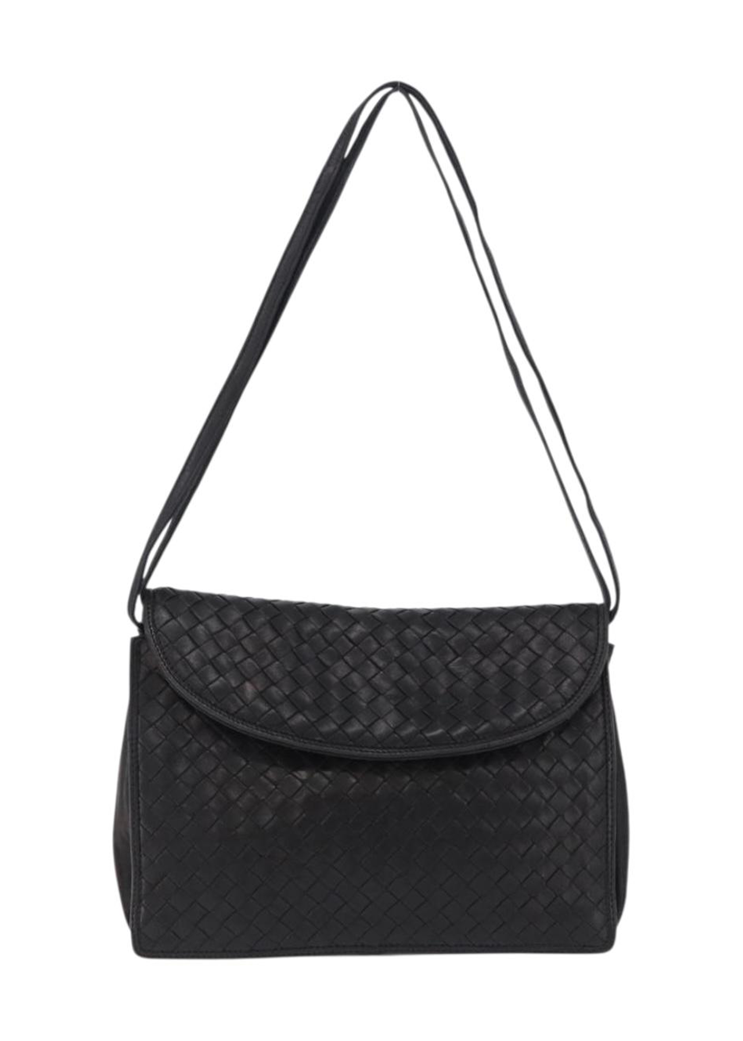 Bottega Veneta Intrecciato Black Shoulder Bag