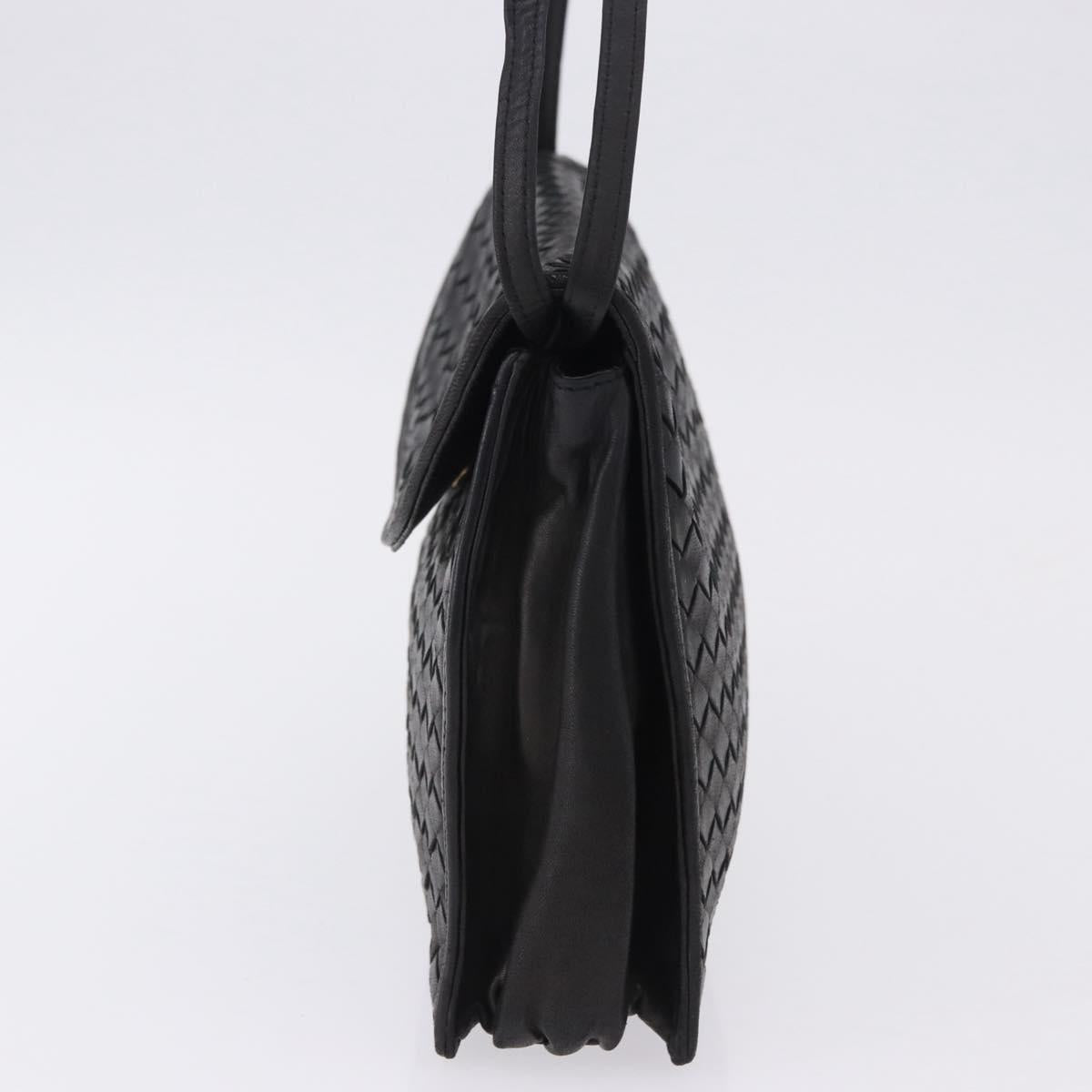 Bottega Veneta Intrecciato Black Shoulder Bag