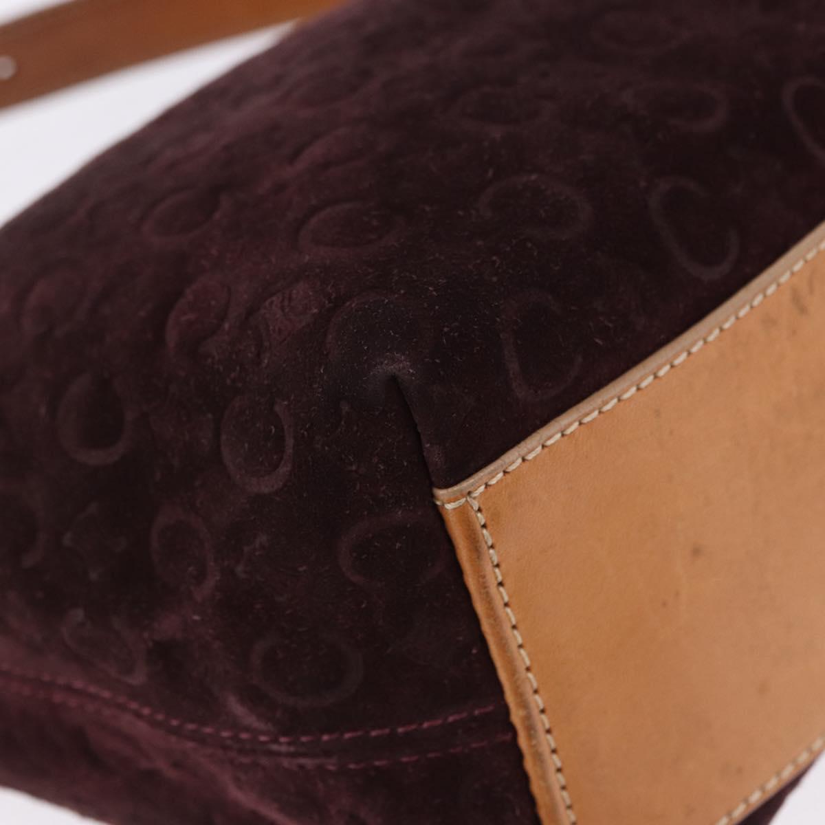 Celine Monogram Suede Shoulder Bag