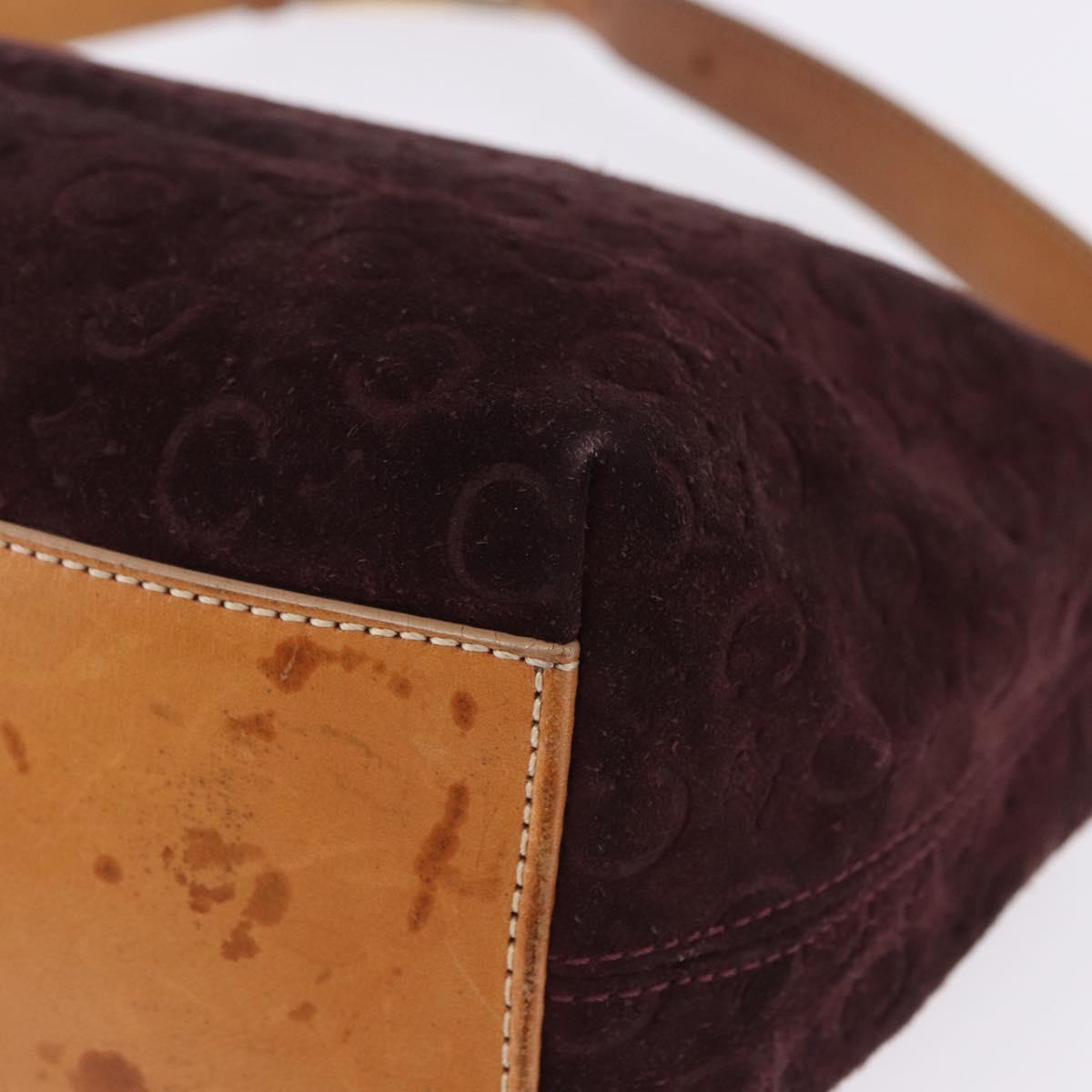 Celine Monogram Suede Shoulder Bag