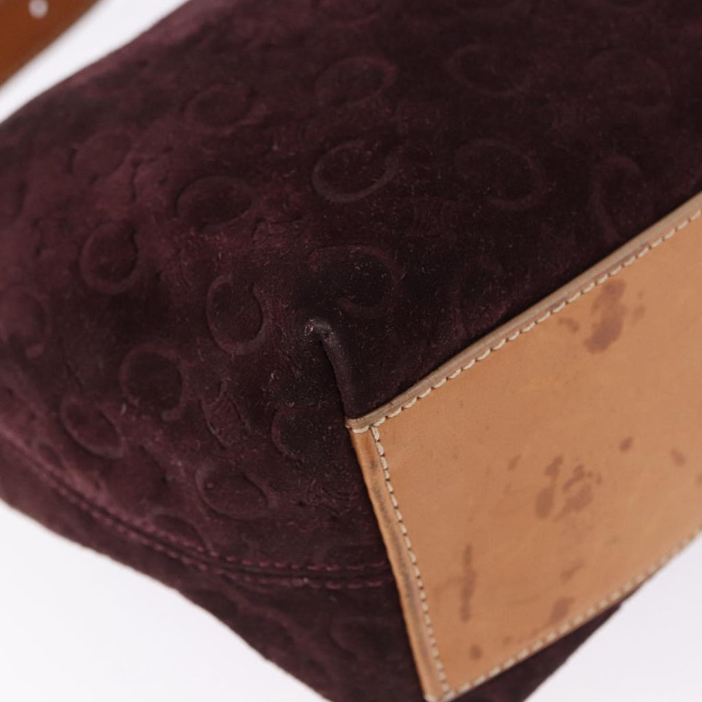 Celine Monogram Suede Shoulder Bag