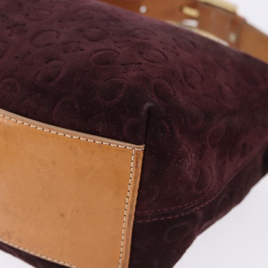 Celine Monogram Suede Shoulder Bag