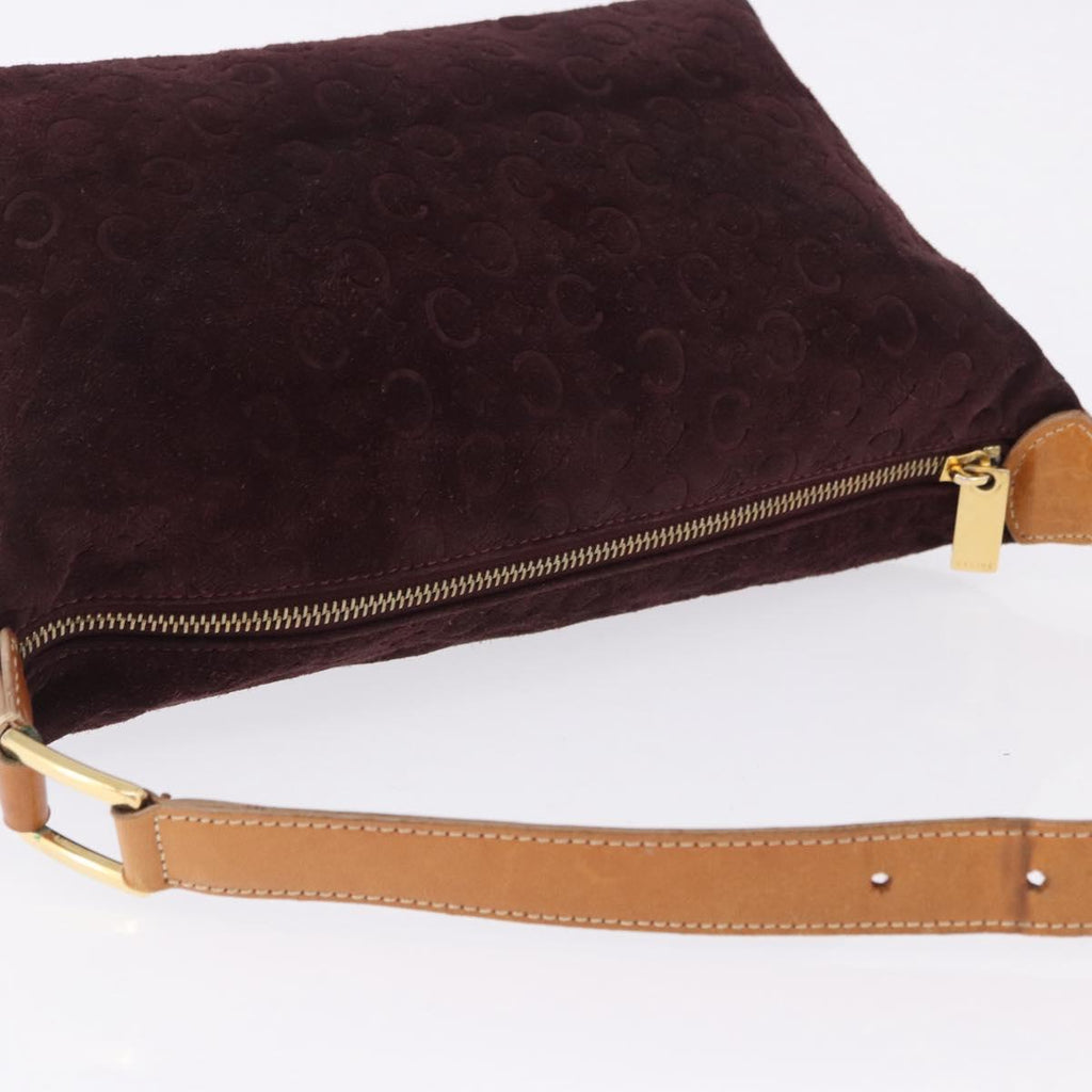Celine Monogram Suede Shoulder Bag