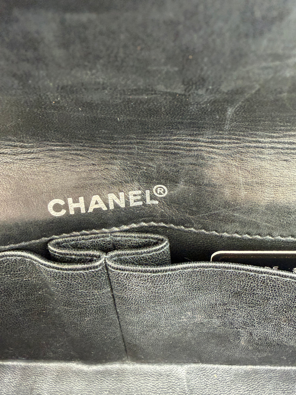 Chanel Black and White Patent Flap Bag