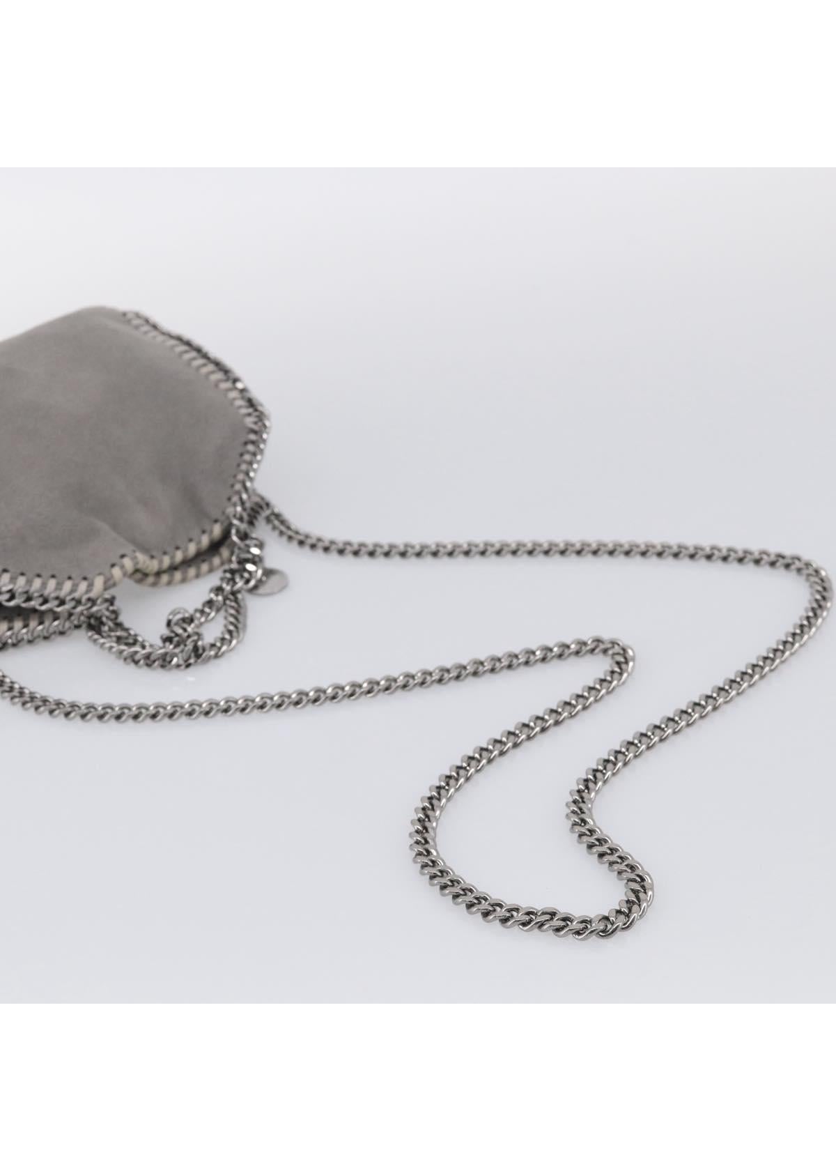 Stella McCartney Grey Falabella Mini Shoulder Bag strap