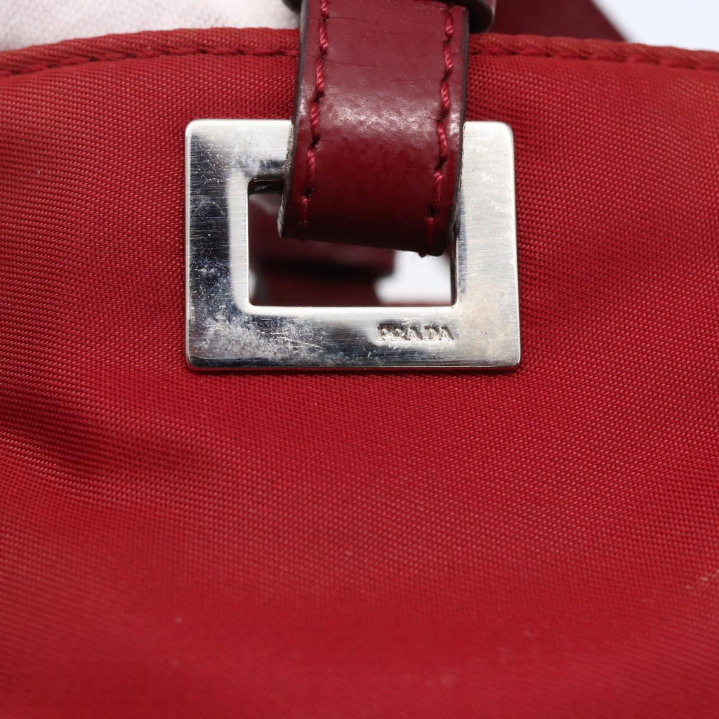 Prada Red Nylon Tote