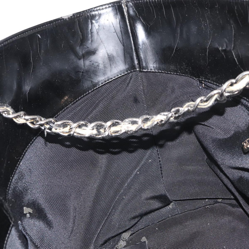 Chanel Black and White Woven Handbag