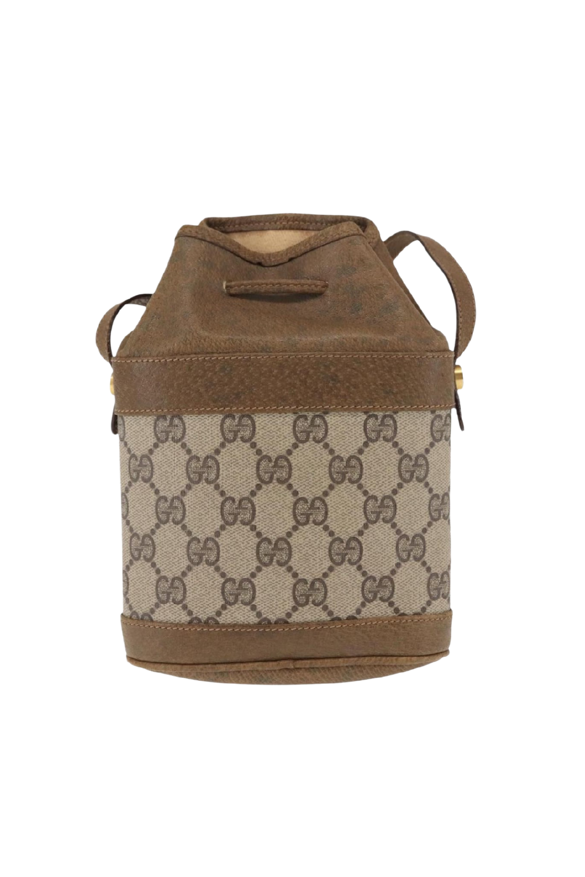Gucci Brown Monogram Bucket Crossbody