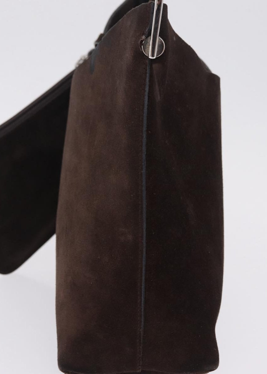 Gucci Brown Suede Shoulder Bag side