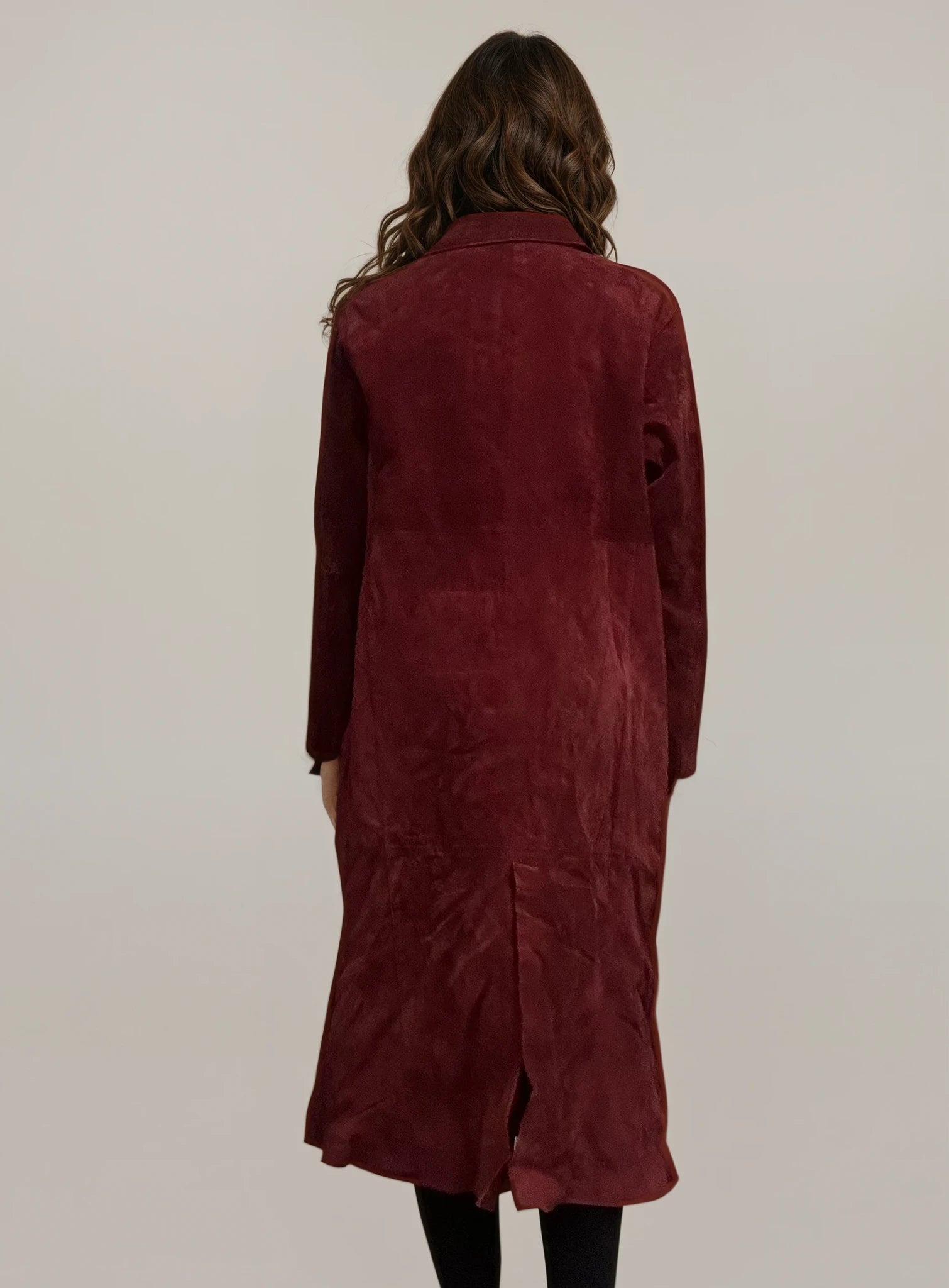 Red Long Suede Jacket