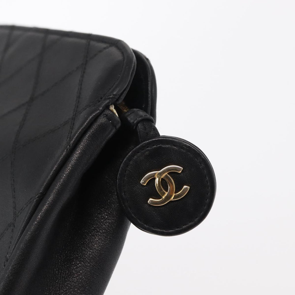 Chanel Black Leather Clutch