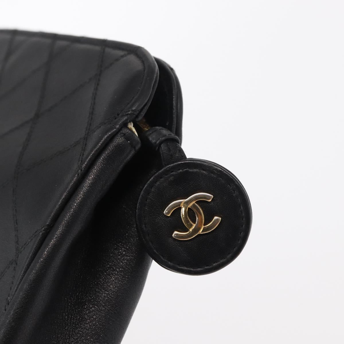 Chanel Black Leather Clutch