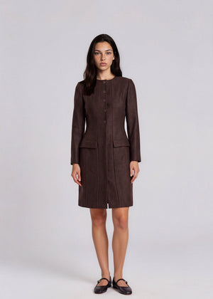 Chanel Brown Long Sleeve Dress
