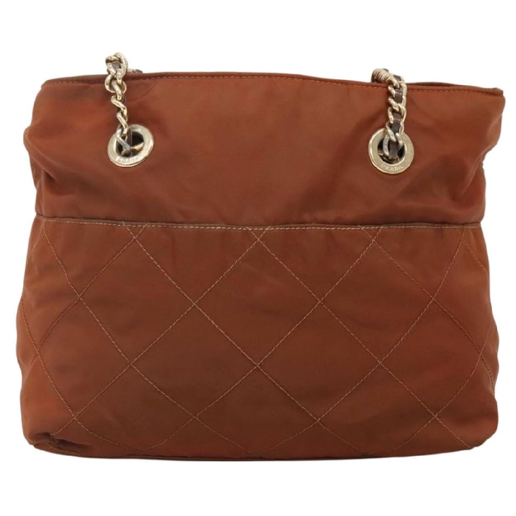 Prada Burnt Orange Chain Shoulder Bag