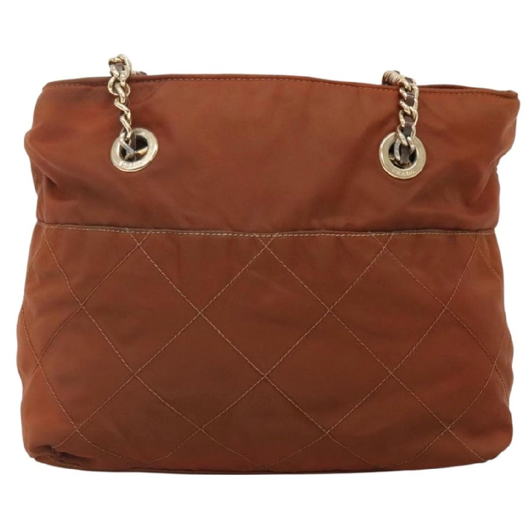 Prada Burnt Orange Chain Shoulder Bag