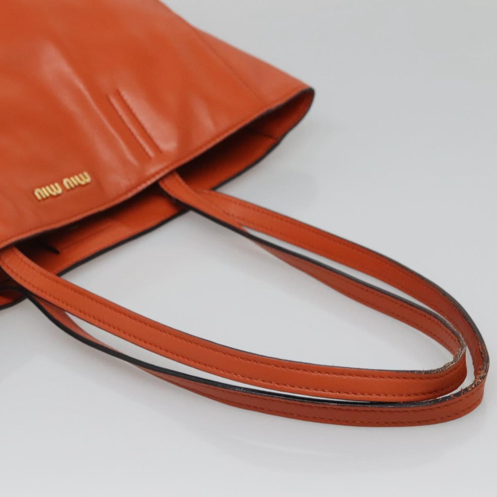 Miu Miu Orange Leather Tote