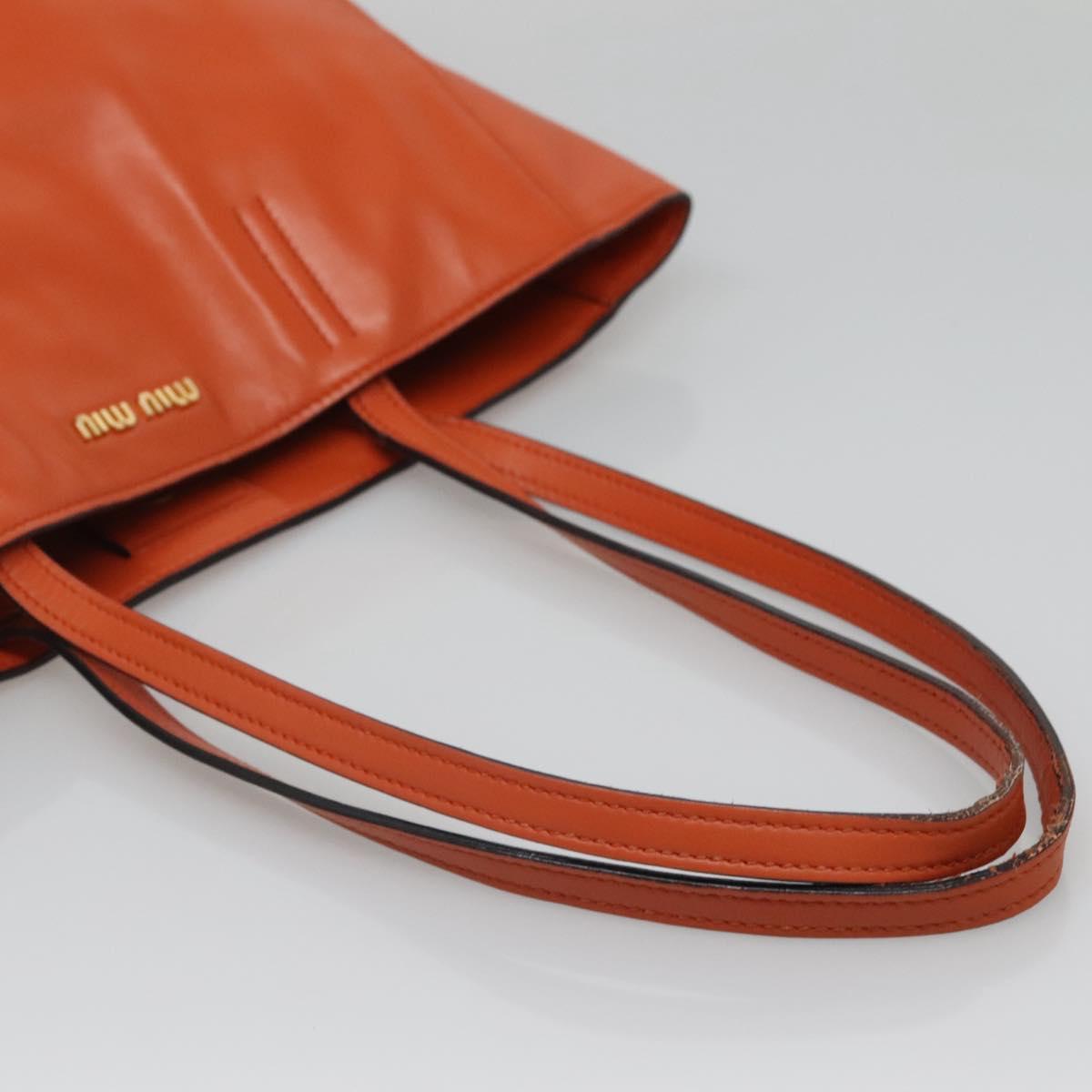 Miu Miu Orange Leather Tote