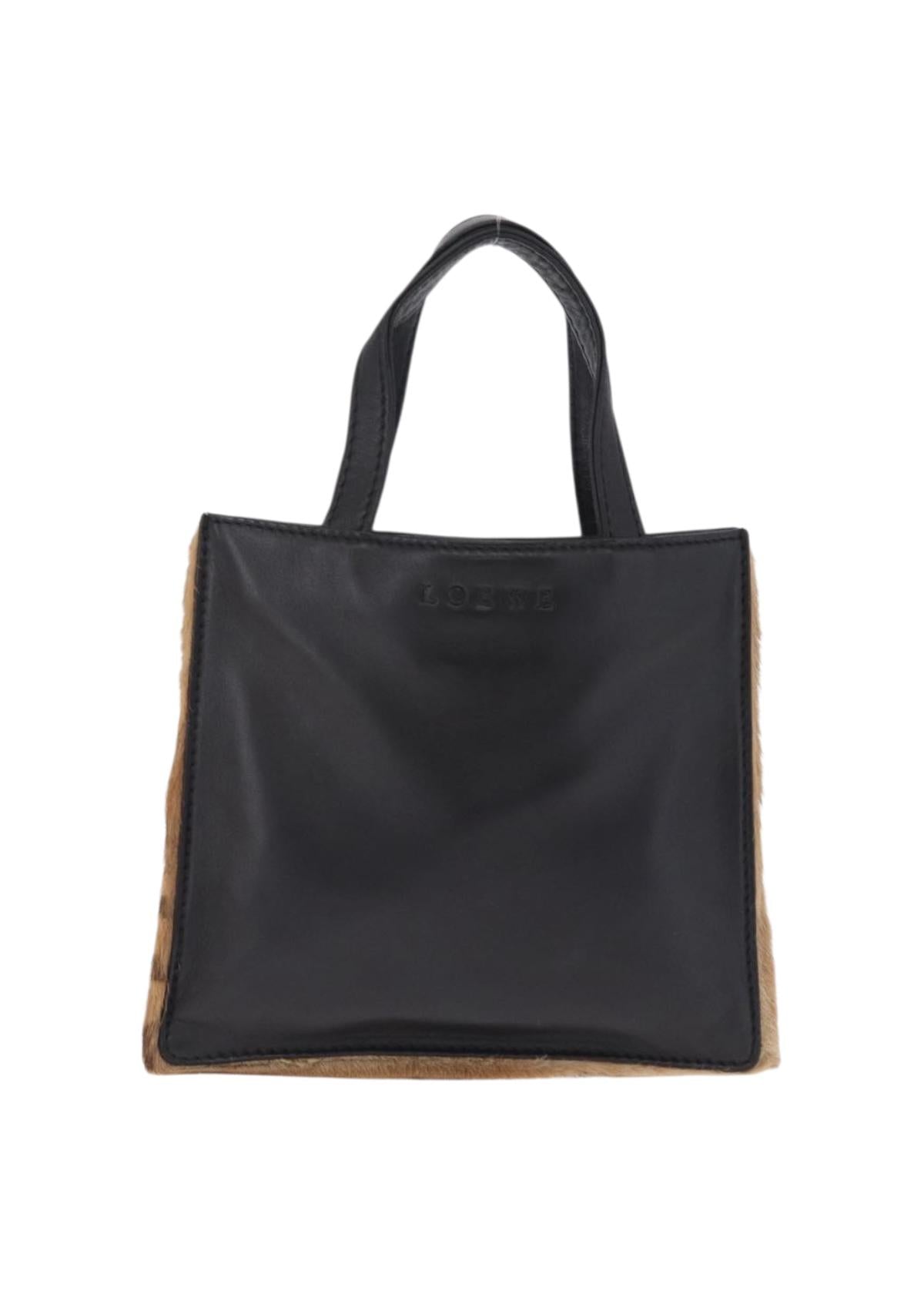 Loewe Leopard Ponyhair Mini Tote back