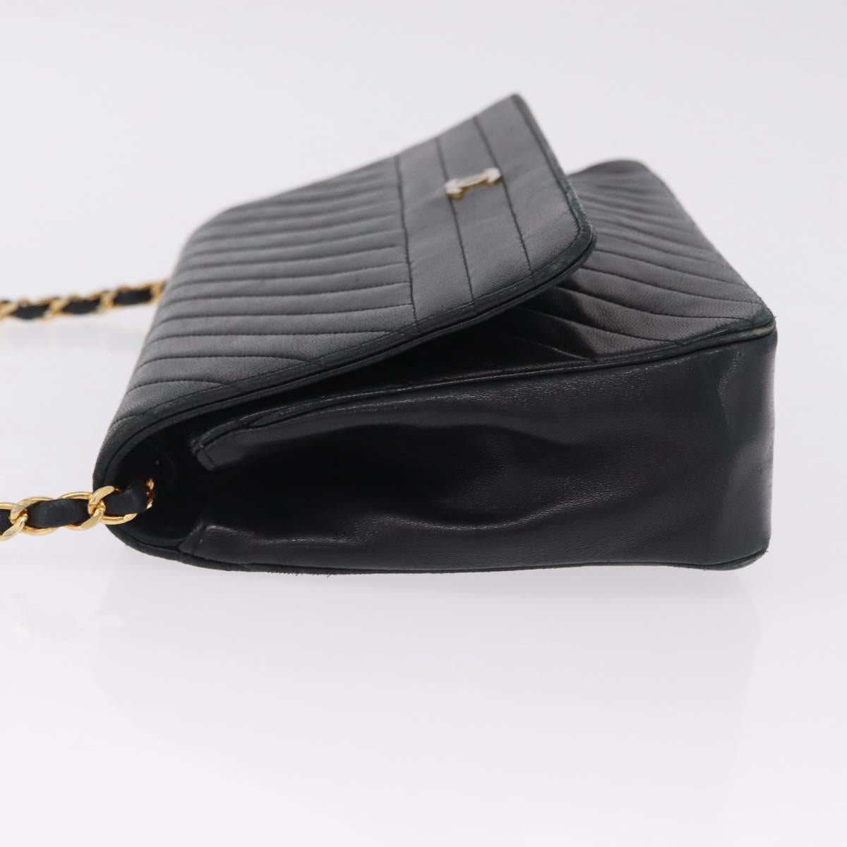 Chanel Black Chevron Stitch Flap Bag photo 5