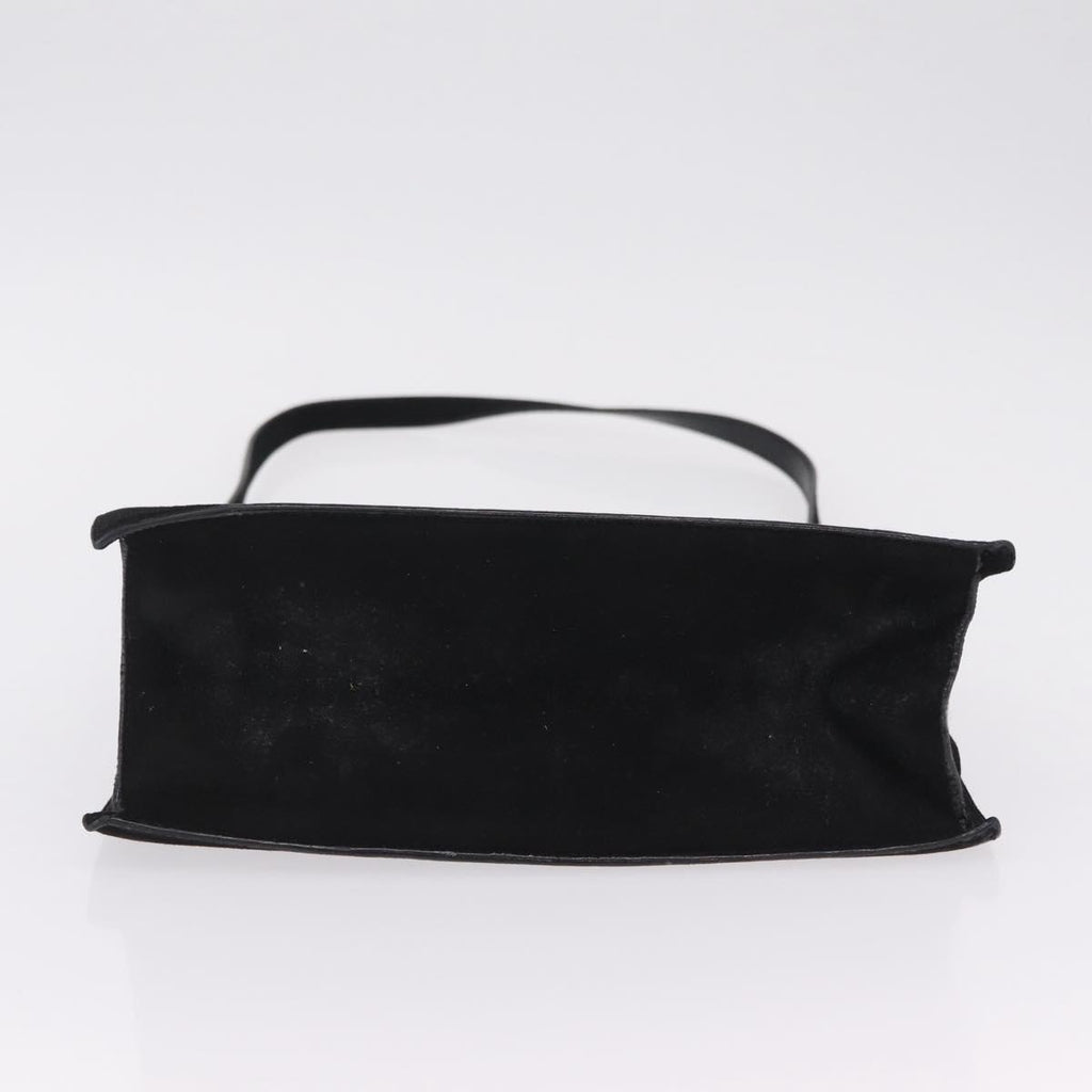 Gucci Tom Ford Black Suede Shoulder Bag base