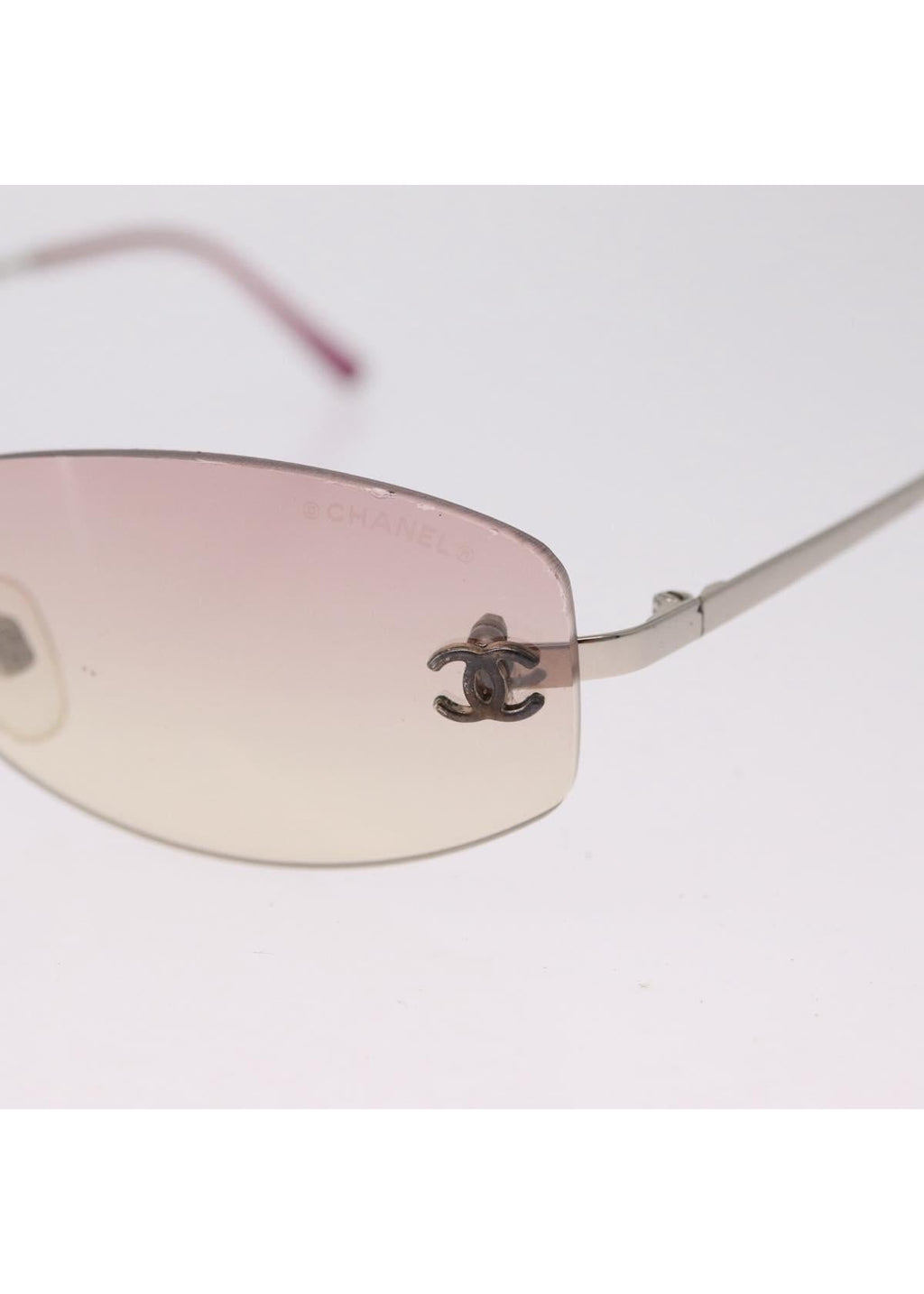 Chanel Silver Rimless Gradient Sunglasses photo 7