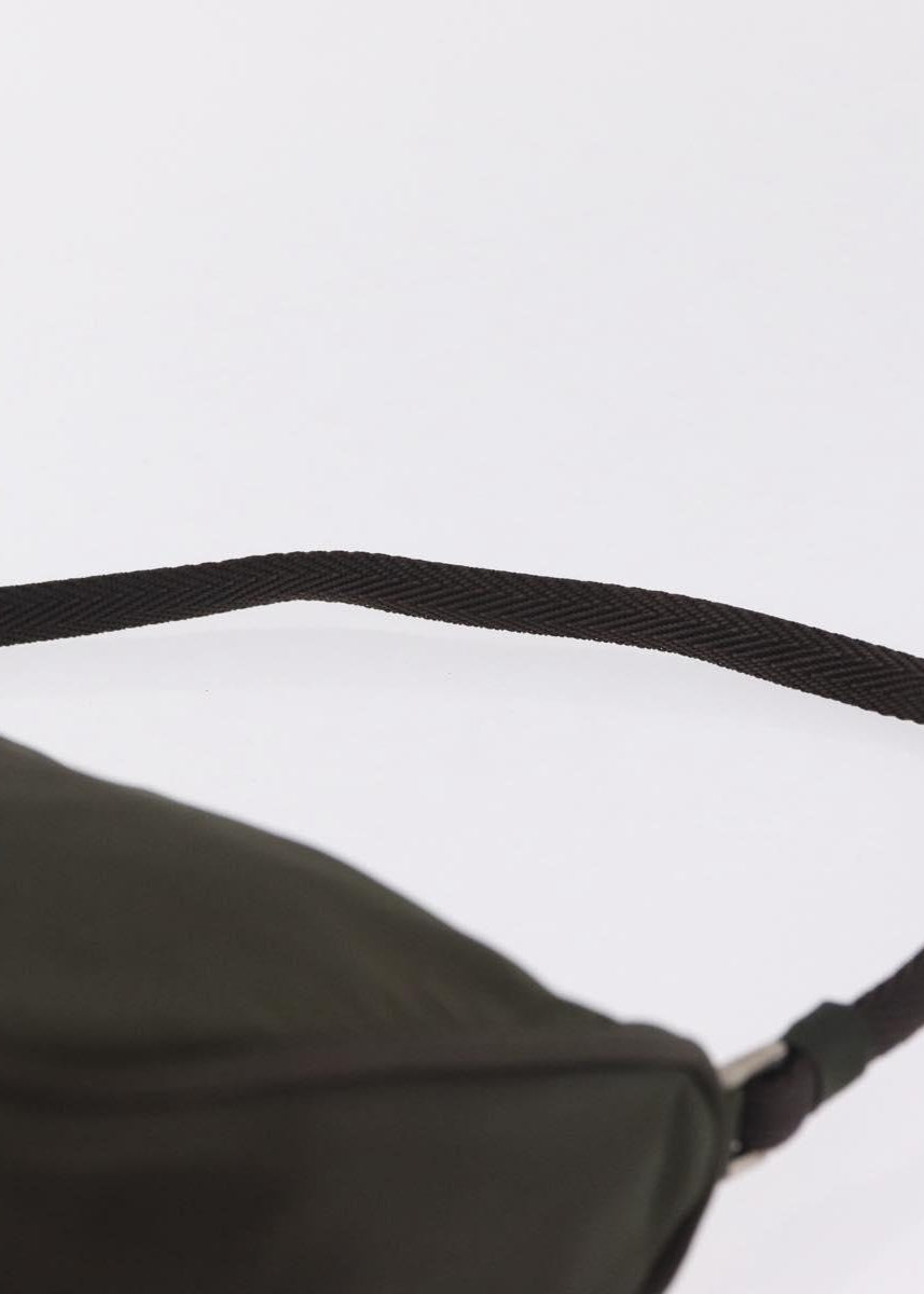 Prada Hunter Green Nylon Pochette strap
