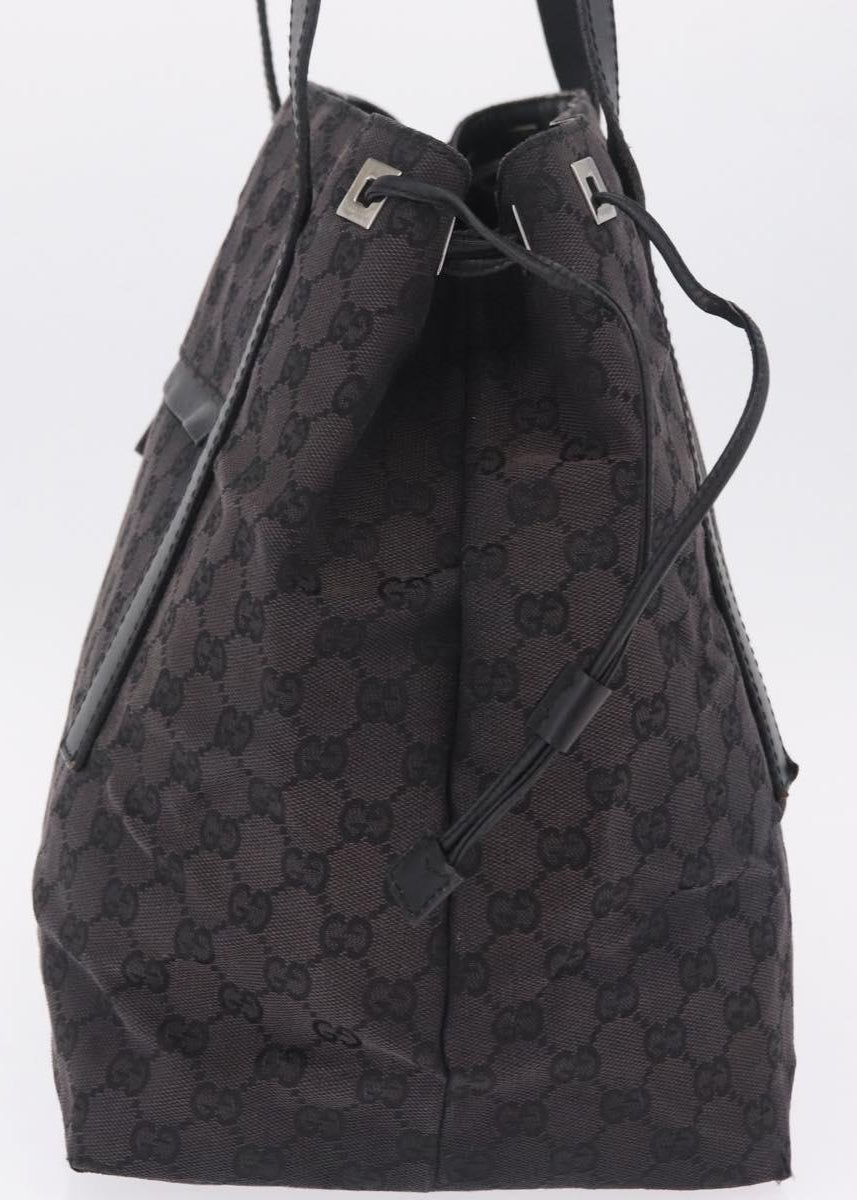 Gucci Black Monogram Tote side