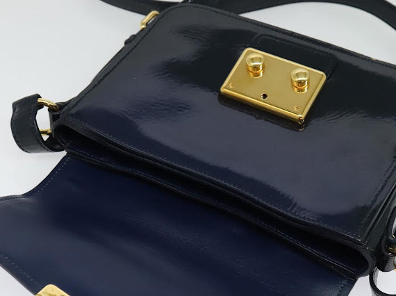 Miu Miu Navy Patent Crossbody