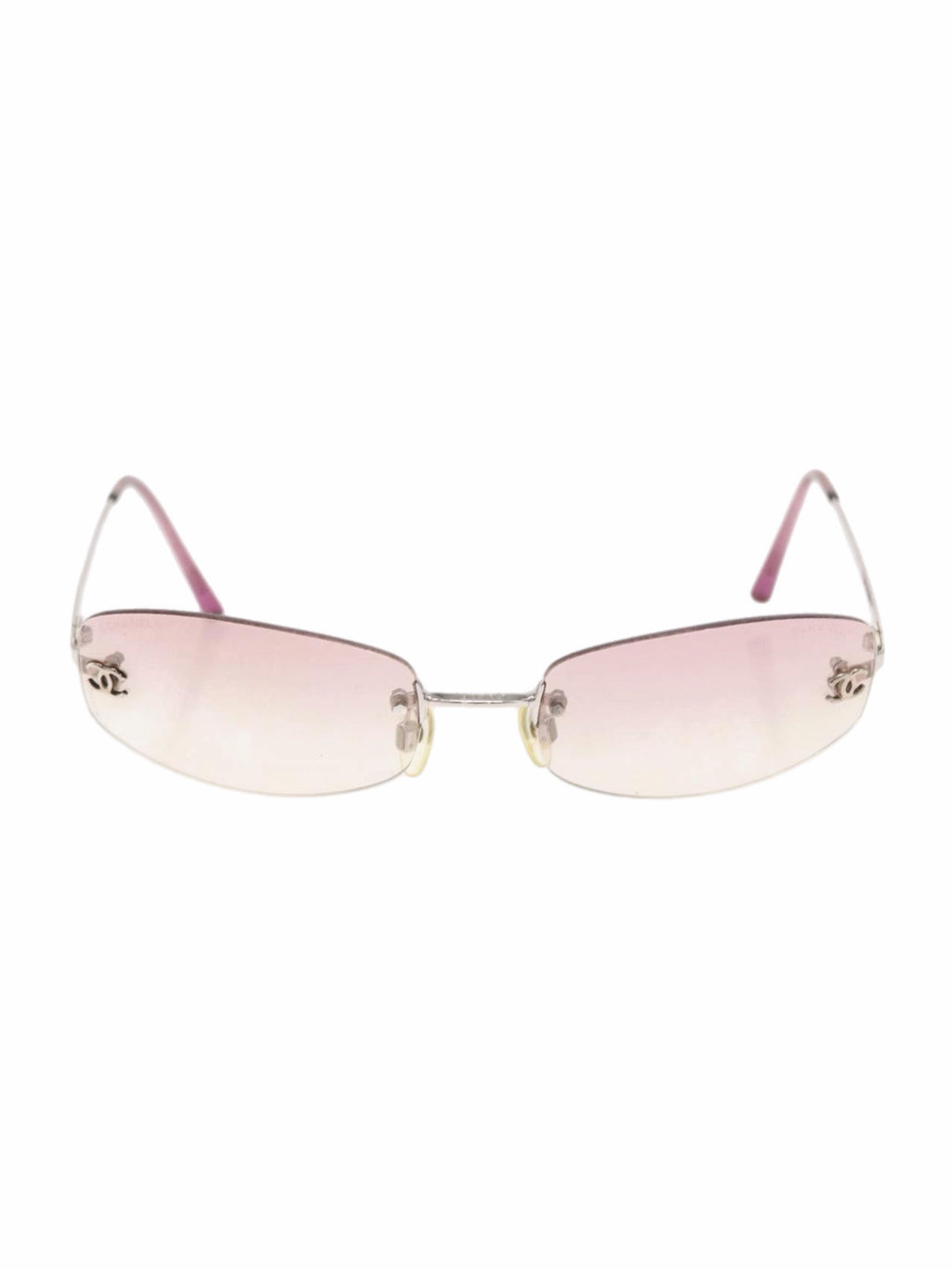 Chanel Pink Rimless Sunglasses