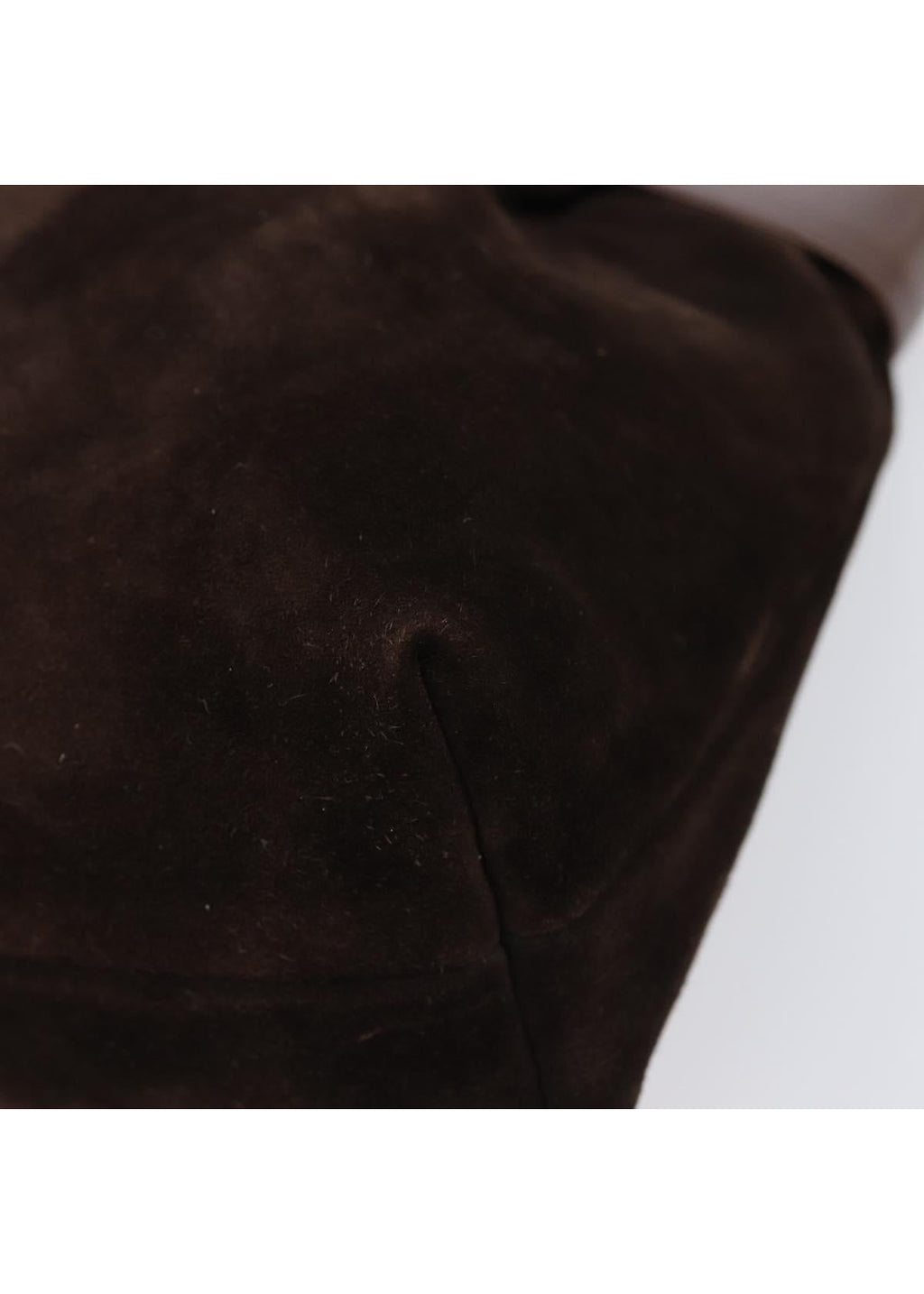 Ferragamo Brown Suede Shoulder Bag corner