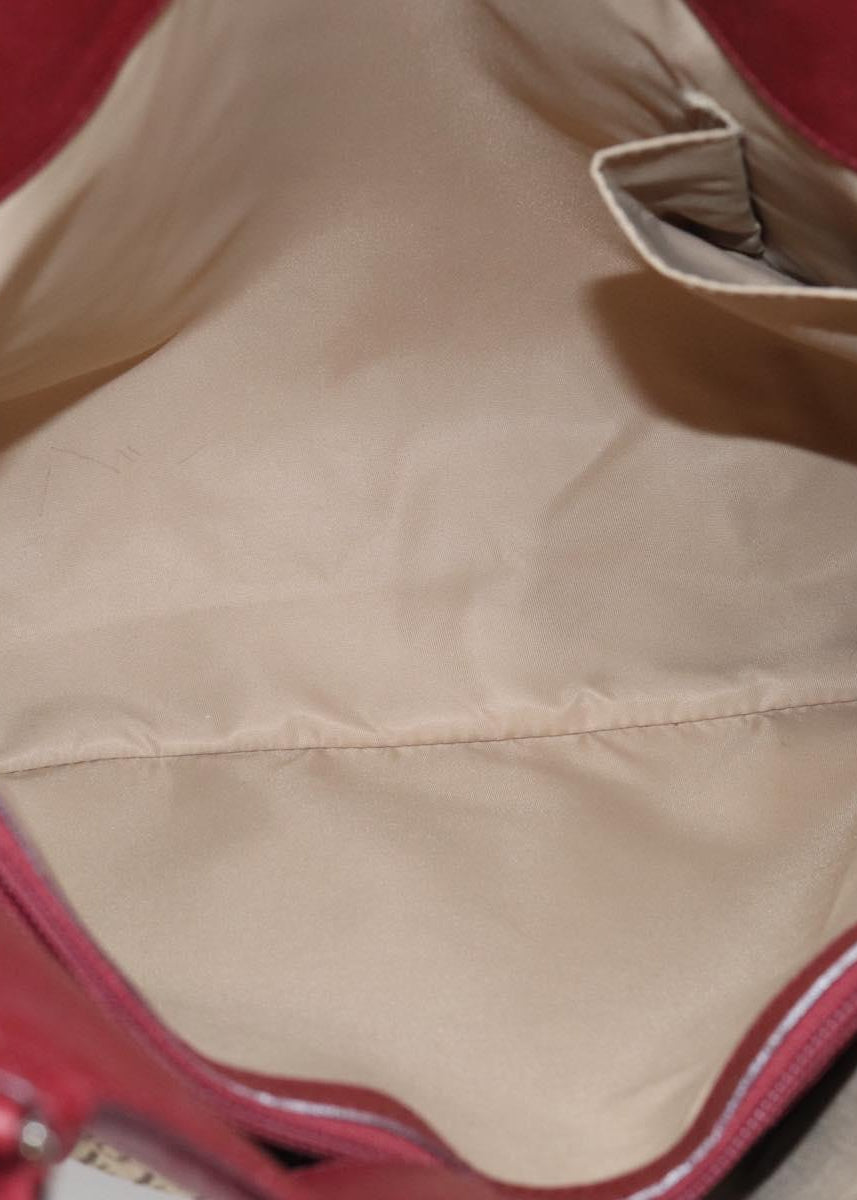 Dior Red and Monogram Tote interior