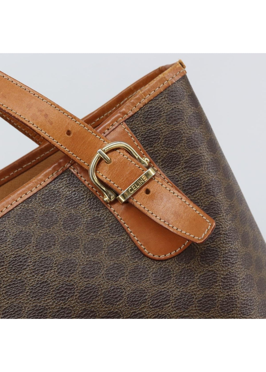 Celine Brown Macadam Tote hardware