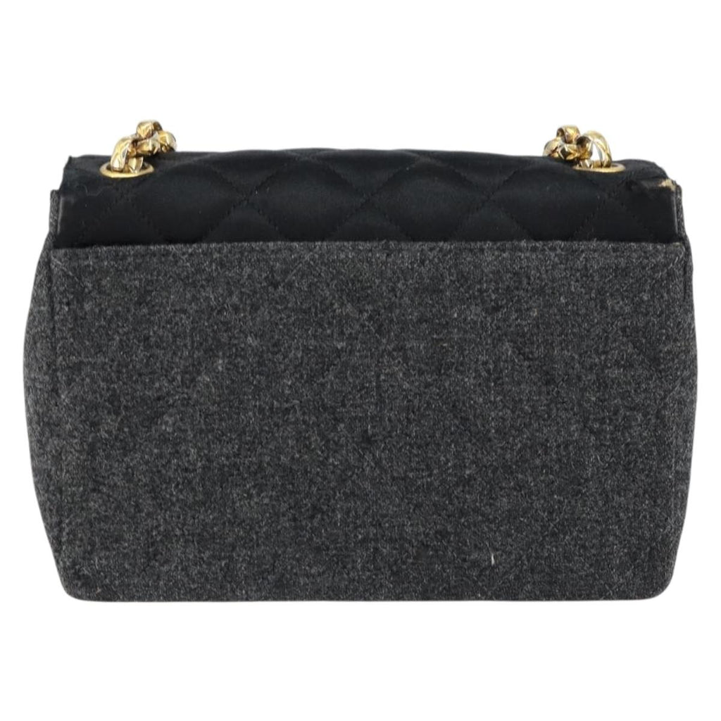 Chanel Grey and Black Flap Bag