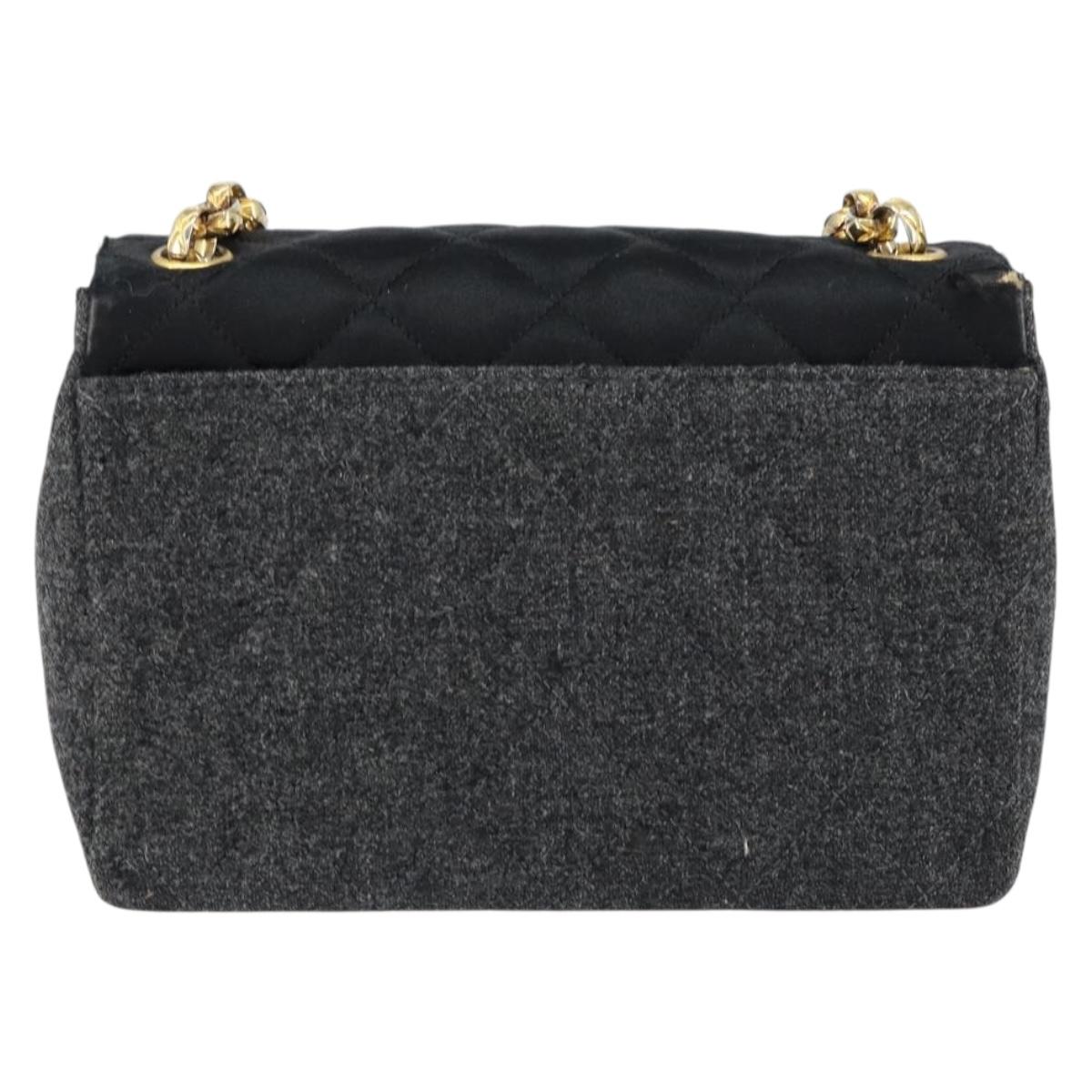 Chanel Grey and Black Flap Bag