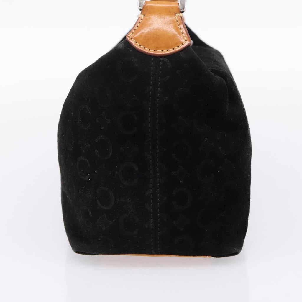 Celine Black Monogram Suede Shoulder Bag