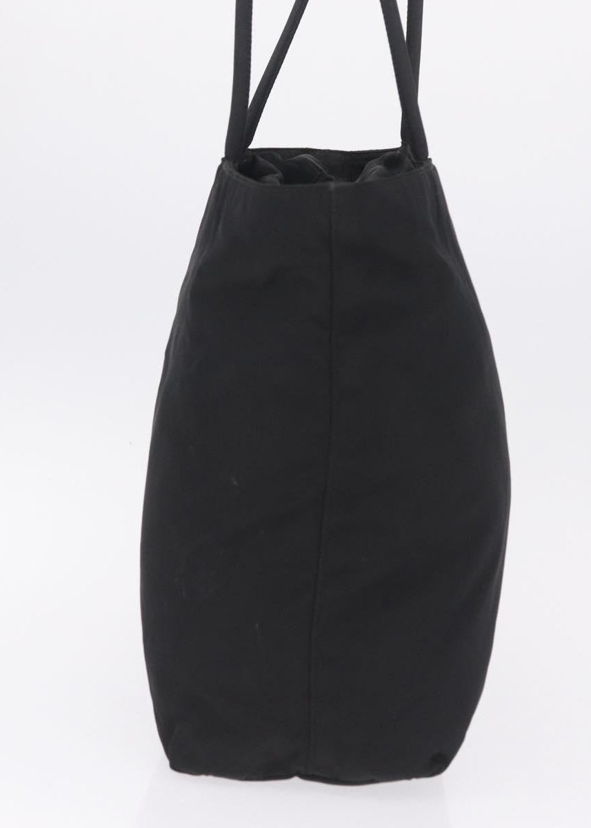 Prada Black Nylon Large Tote side