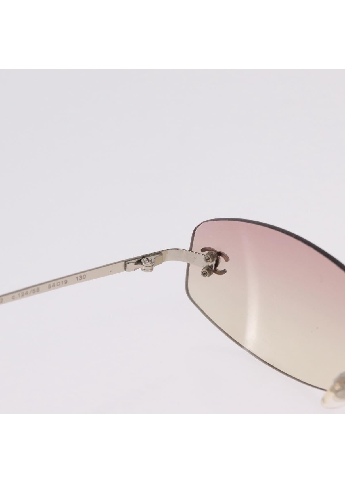 Chanel Silver Rimless Gradient Sunglasses photo 10
