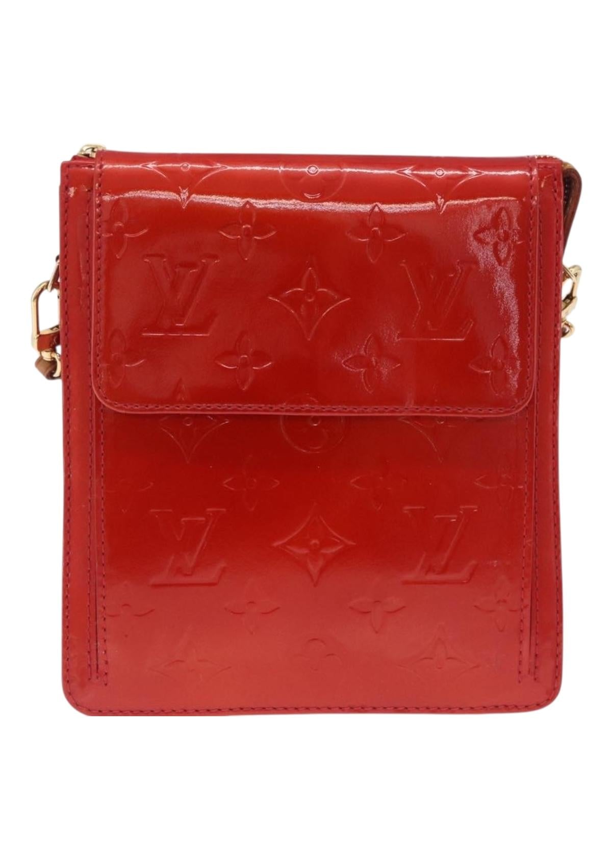 Louis Vuitton Red Vernis Mini Shoulder Bag front