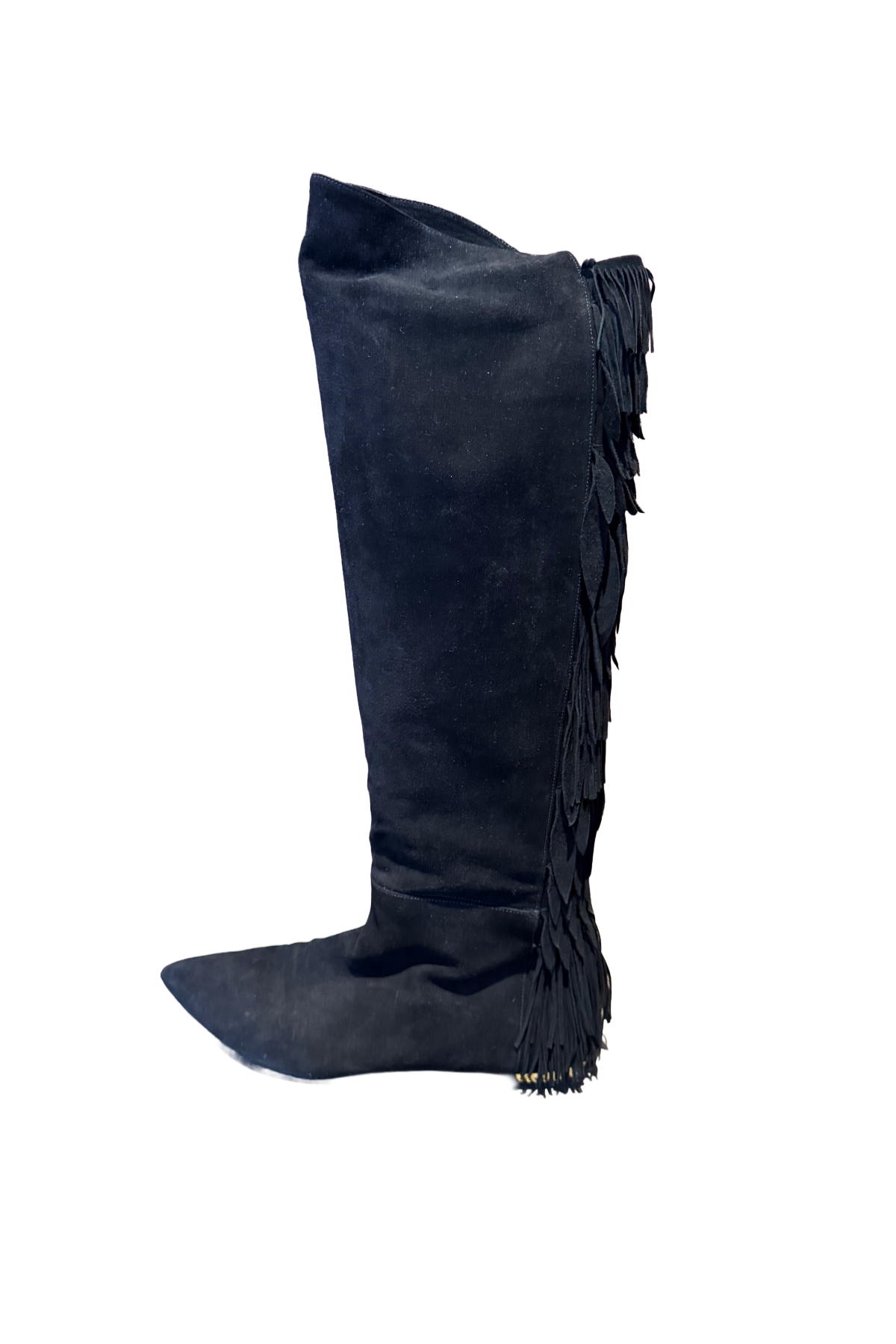 Aquazzura Black Fringe Boots