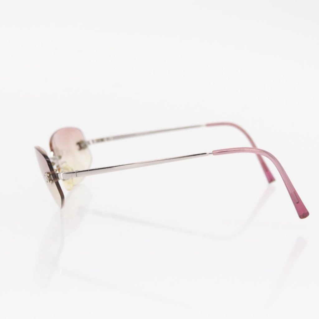 Chanel Pink Rimless Sunglasses