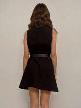 Load image into Gallery viewer, Donna Karan Black Belted Mini Dress
