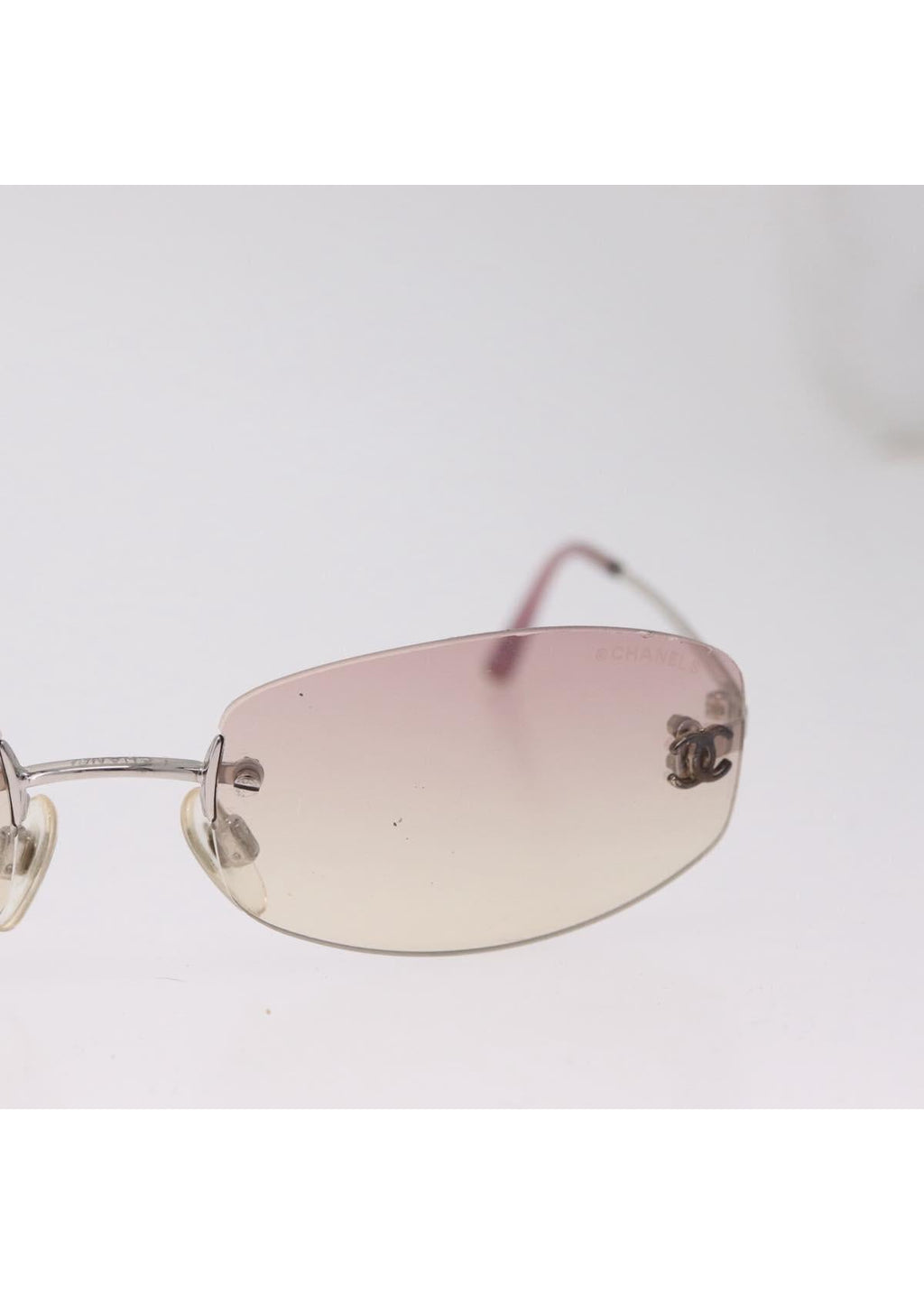 Chanel Silver Rimless Gradient Sunglasses photo 5