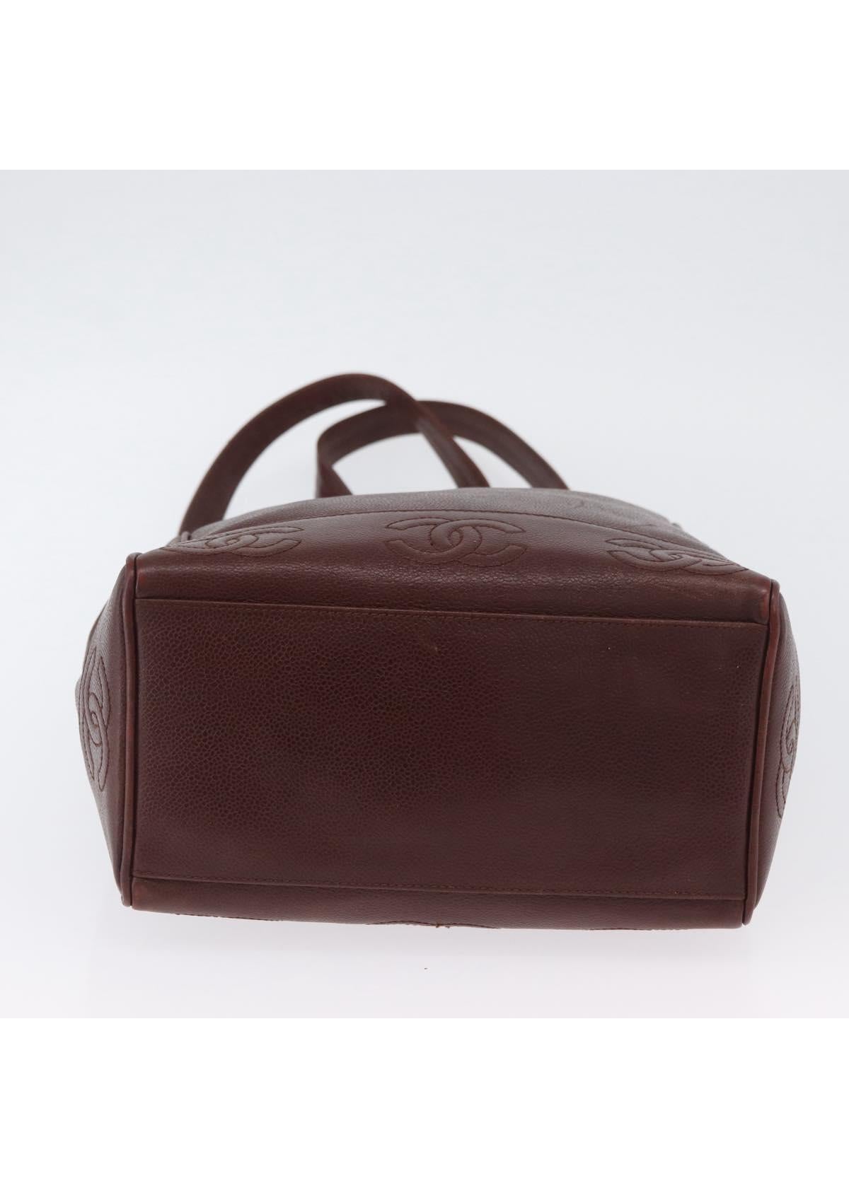 Chanel Brown Caviar Shoulder Bag base